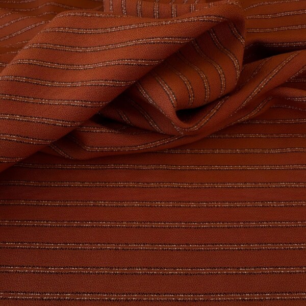 Crepe de Viscose - Risca-de-Giz - Telha - Fio Tinto Encorpado